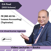 CA Final FR (IND AS 116 - Leases Accounting) (Topicwise) Video Lectures by CA Vinod Kumar Agarwal (Pendrive + Books)